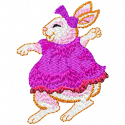 Rabbits Embroidery Design 3 Rabbits Embroidery Design 3